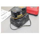 Lot of (3) Cordless Accessories  with Milwaukee M28 Charger, DeWalt 7.2-18V NiCd Charger DW9116, DeWalt 18V Battery