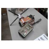 Lot of (2) Concrete Drill Parts  with Drill Handle Assembly, Drill Motor Controller with Cables