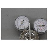 Lot of (2) Smith Compressed Gas Regulator Gauge Set Inert Gas 31-50-580
