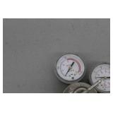 Lot of (2) Smith Compressed Gas Regulator Gauge Set Acet Gas 30-15-200, Inert Gas 31-50-580