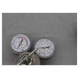 Lot of (2) Smith Compressed Gas Regulator Gauge Set Acet Gas 30-15-200, Inert Gas 31-50-580