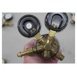 Lot of (2) Smith Compressed Gas Regulator Gauge Set Acet Gas 30-15-200, Inert Gas 31-50-580