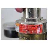 Lot of (2) Smith Compressed Gas Regulator Gauge Set Acet Gas 30-15-200, Inert Gas 31-50-580