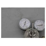 Lot of (2) Smith Compressed Gas Regulator Gauge Set Acet Gas 30-15-200, Inert Gas 31-50-580