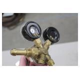 Lot of (2) Smith Compressed Gas Regulator Gauge Set Acet Gas 30-15-200, Inert Gas 31-50-580