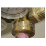 Lot of (2) Smith Compressed Gas Regulator Gauge Set Argon Gas