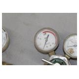 Lot of (2) Compressed Gas Regulator Gauge Set  with Smith Oxygen Gas H1710A-540 3000psi, Weldmark SR4?