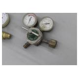 Lot of (2) Compressed Gas Regulator Gauge Set  with Smith Oxygen Gas H1710A-540 3000psi, Weldmark SR4?