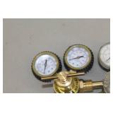Lot of (2) Compressed Gas Regulator Gauge Set  with Rogen EN-450F, Smith 31-50-580 Inert Gas 3000psi