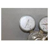 Lot of (2) Compressed Gas Regulator Gauge Set  with Rogen EN-450F, Smith 31-50-580 Inert Gas 3000psi