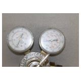 Lot of (2) Compressed Gas Regulator Gauge Set  with Rogen EN-450F, Smith 31-50-580 Inert Gas 3000psi