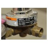 Lot of (2) Compressed Gas Regulator Gauge Set  with Rogen EN-450F, Smith 31-50-580 Inert Gas 3000psi