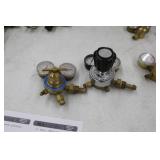 Lot of (2) Compressed Gas Regulator Gauge Set  with Turbotorch 4000psi, VWR Scientific 55850-265 4000psi