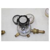 Lot of (2) Compressed Gas Regulator Gauge Set  with Turbotorch 4000psi, VWR Scientific 55850-265 4000psi