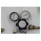 Lot of (2) Compressed Gas Regulator Gauge Set  with Turbotorch 4000psi, VWR Scientific 55850-265 4000psi