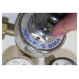 Lot of (2) Compressed Gas Regulator Gauge Set  with Turbotorch 4000psi, VWR Scientific 55850-265 4000psi
