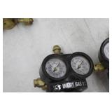 Lot of (2) Inert Compressed Gas Regulator Gauge Set