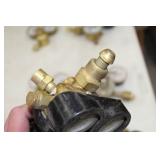 Lot of (2) Inert Compressed Gas Regulator Gauge Set