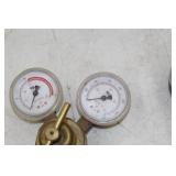 Lot of (2) Smith Compressed Gas Regulator Gauge Set  with Acetylene Gas H1944F-200 400psi, Oxygen Gas 30-100-540 3000psi