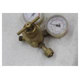 Lot of (2) Smith Compressed Gas Regulator Gauge Set  with Acetylene Gas H1944F-200 400psi, Oxygen Gas 30-100-540 3000psi
