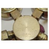 Lot of (2) Smith Compressed Gas Regulator Gauge Set  with Acetylene Gas H1944F-200 400psi, Oxygen Gas 30-100-540 3000psi