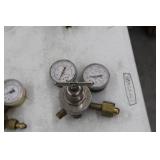 Lot of (2) Smith Compressed Gas Regulator Gauge Set  with Acetylene Gas H1944F-200 400psi, Oxygen Gas 30-100-540 3000psi