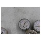 Lot of (2) Smith Compressed Gas Regulator Gauge Set  with Acetylene Gas H1944F-200 400psi, Oxygen Gas 30-100-540 3000psi