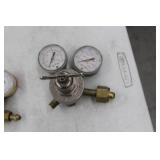 Lot of (2) Smith Compressed Gas Regulator Gauge Set  with Acetylene Gas H1944F-200 400psi, Oxygen Gas 30-100-540 3000psi