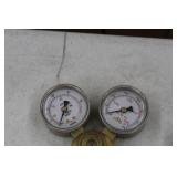 Lot of (2) Compressed Gas Regulator Gauge Set  with Oxweld 854A, AF150