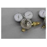 Lot of (2) Smith Compressed Gas Regulator Gauge Set  with Inert Gas 30-450-580 3000psi, Inert Gas 31-50-580 3000psi
