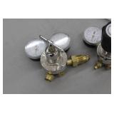 Lot of (2) Smith Compressed Gas Regulator Gauge Set  with Inert Gas 30-450-580 3000psi, Inert Gas 31-50-580 3000psi