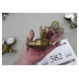 Lot of (2) Compressed Gas Regulator Gauge Set  with 4000psi, 400psi