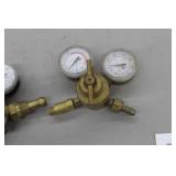 Lot of (2) Compressed Gas Regulator Gauge Set  with Smith Inert Gas 30-450-580 3000psi, 400psi