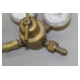 Lot of (2) Compressed Gas Regulator Gauge Set  with Smith Inert Gas 30-450-580 3000psi, 400psi