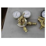 Lot of (2) Compressed Gas Regulator Gauge Set  with Victor 250-Series, Uniweld Nitrogen Gas RHP800