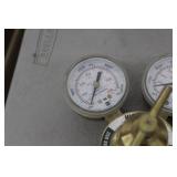 Lot of (2) Compressed Gas Regulator Gauge Set  with Victor 250-Series, Uniweld Nitrogen Gas RHP800