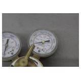 Lot of (2) Compressed Gas Regulator Gauge Set  with Victor 250-Series, Uniweld Nitrogen Gas RHP800