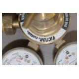 Lot of (2) Compressed Gas Regulator Gauge Set  with Victor 250-Series, Uniweld Nitrogen Gas RHP800