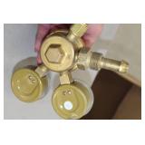 Lot of (2) Compressed Gas Regulator Gauge Set  with Victor 250-Series, Uniweld Nitrogen Gas RHP800