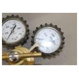 Lot of (2) Compressed Gas Regulator Gauge Set  with Victor 250-Series, Uniweld Nitrogen Gas RHP800