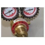 Lot of (2) Compressed Gas Regulator Gauge Set  with Uniweld-Mastar Acetylene Gas, Harris 280psi