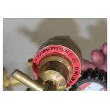 Lot of (2) Compressed Gas Regulator Gauge Set  with Uniweld-Mastar Acetylene Gas, Harris 280psi