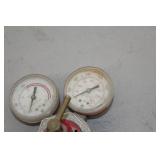 Lot of (2) Compressed Gas Regulator Gauge Set  with Smith Acetylene Gas H1721B-510 400psi, 400psi