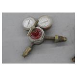 Lot of (2) Compressed Gas Regulator Gauge Set  with Smith Acetylene Gas H1721B-510 400psi, 400psi