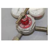 Lot of (2) Compressed Gas Regulator Gauge Set  with Smith Acetylene Gas H1721B-510 400psi, 400psi