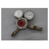 Lot of (2) Compressed Gas Regulator Gauge Set  with Smith Acetylene Gas H1721B-510 400psi, 400psi