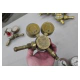 Lot of (2) Compressed Gas Regulator Gauge Set  with Smith Acetylene Gas H1721B-510 400psi, 400psi