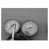 Lot of (2) Compressed Gas Regulator Gauge Set  with Smith 4000psi, Flametech Ozygen Gas VWOR-22 4000psi