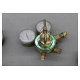 Lot of (2) Compressed Gas Regulator Gauge Set  with Smith 4000psi, Flametech Ozygen Gas VWOR-22 4000psi