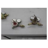 Lot of (2) Compressed Gas Regulator Gauge Set